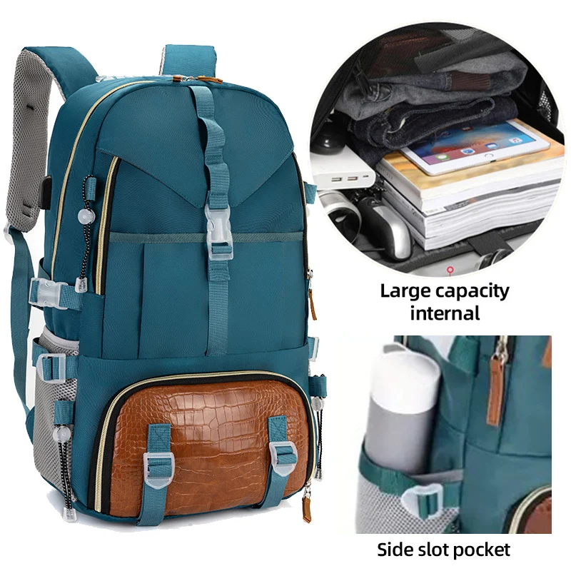 Mochila de viaje deportiva para acampar al aire libre, gimnasio, Fitness, senderismo, entrenamiento de senderismo, mochila, paquete de zapatos, bolsas para ordenador portátil universitario de negocios - imagen 4