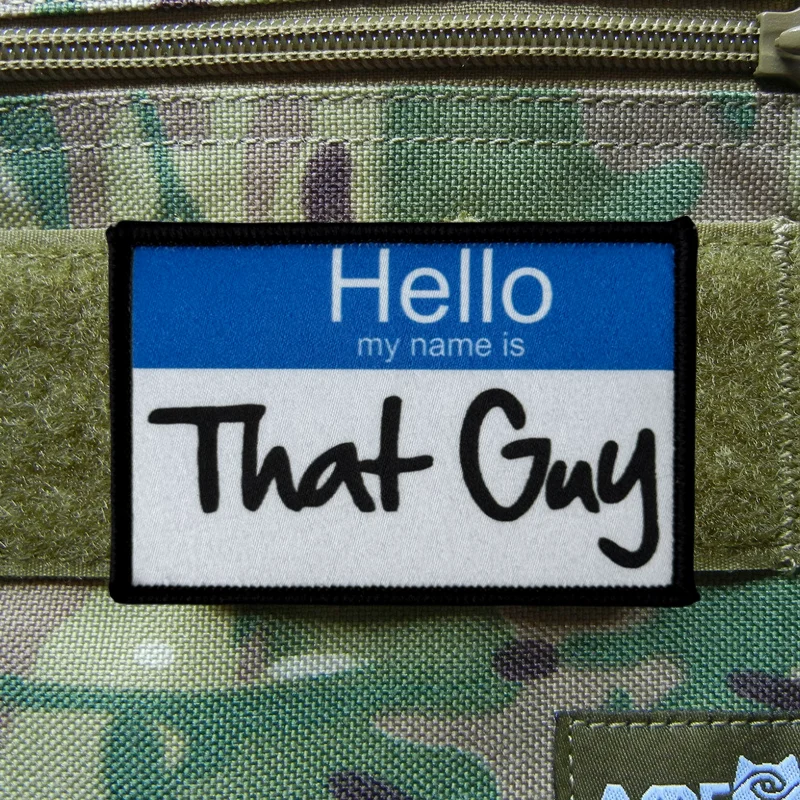 Parche con estampado de texto de Hello, chaleco táctico, sombrero con gancho y bucle, insignia de moral, mochila, pegatinas decorativas, parches para brazalete para ropa