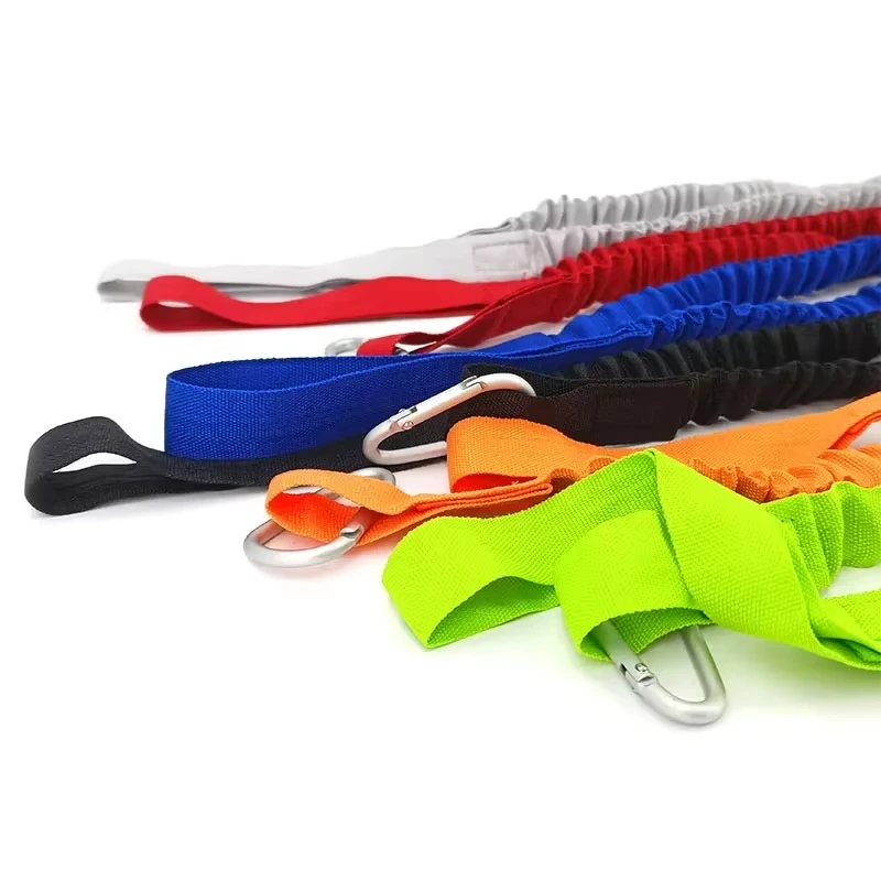 DIZETION, 1 unidad, correa elástica para remo de Kayak ajustable con gancho de seguridad, cordón en espiral, cuerda para amarre, accesorios para barcos - imagen 5