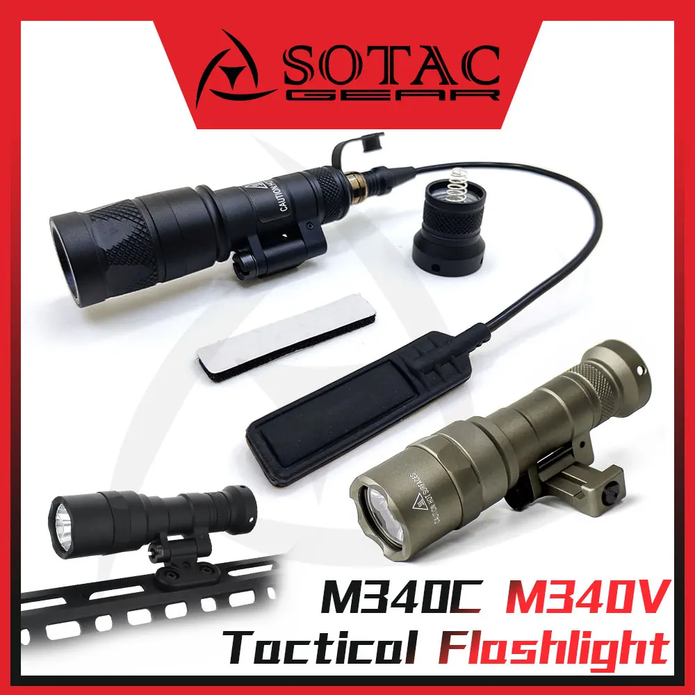 SOTAC M340V Linterna táctica estroboscópica LED blanca Picatinny