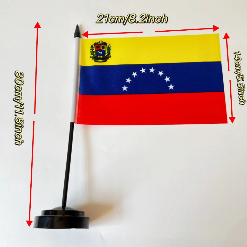 Bandera nacional de Venezuela para escritorio, poliéster VE - imagen 3
