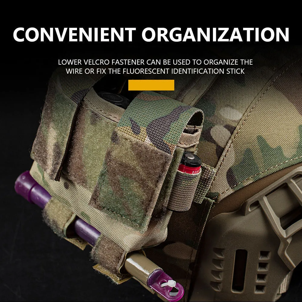 Bolsa de batería para casco táctico MK2, paquete de batería Airsoft, paquete de contrapeso para casco de caza Militar, accesorio colgante trasero - imagen 4