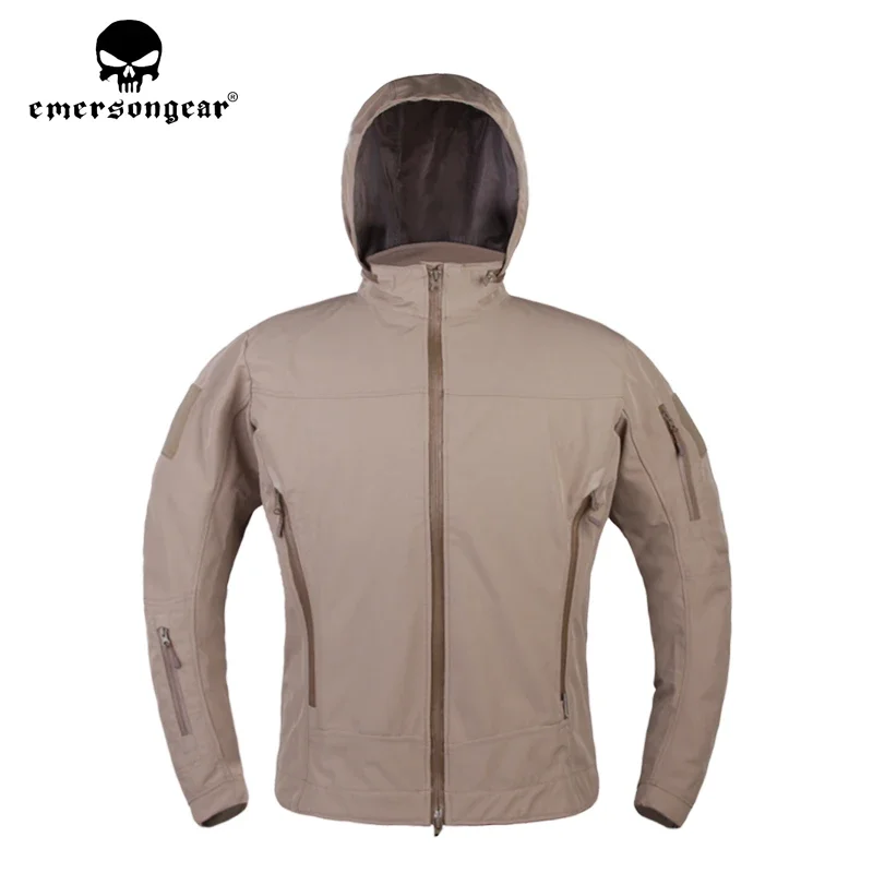Emersongear, chaquetas tácticas SoftShell para hombre, abrigo de invierno para acampar, senderismo, chaqueta cortavientos de caza, abrigos de caza con capucha, deportes al aire libre - imagen 2