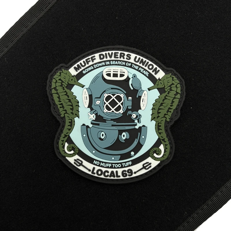 Parche de gancho y bucle de PVC para buzo, insignia moral para exteriores, insignias tácticas, accesorios de ropa, parches noctilucentes - imagen 5