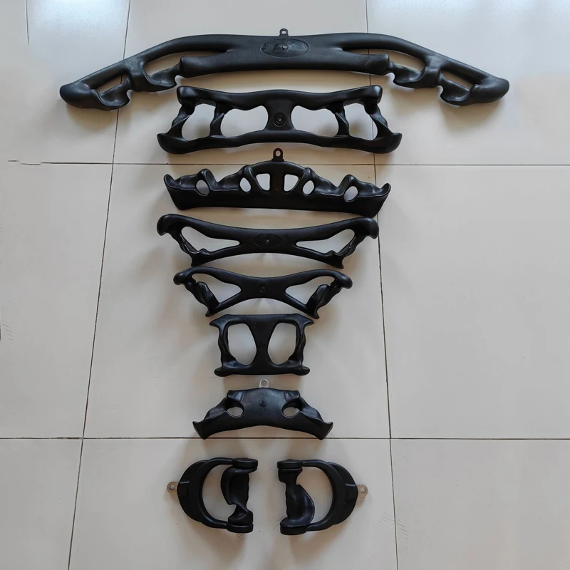 Manijas ergonómicas para gimnasio, manijas extraíbles Lat, manijas de entrenamiento físico para remo con 3 tipos de estante de almacenamiento, accesorio para máquina de cables - imagen 4