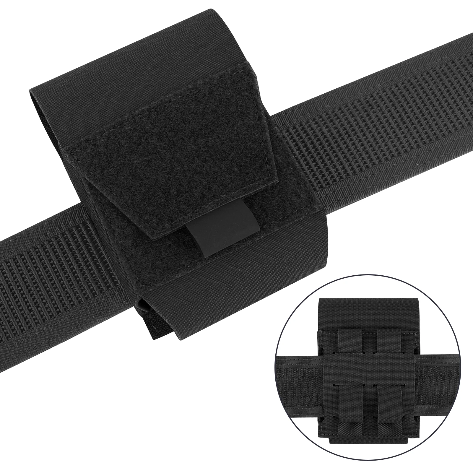 KRYDEX-soporte táctico para esposas, bolsa Molle, funda para esposas de nailon 500D, bolsa para cinturón, accesorios para chaleco de caza al aire libre - imagen 5