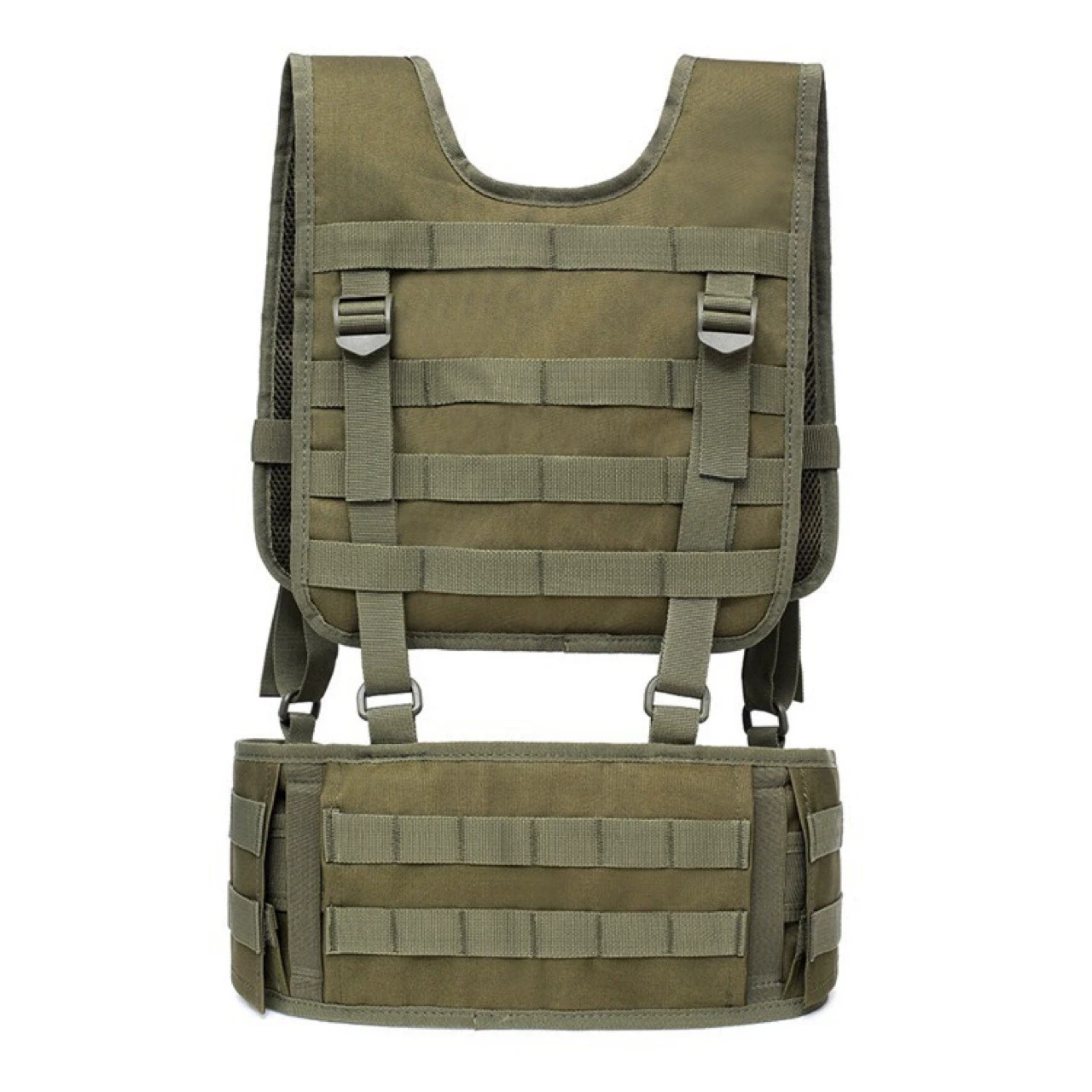 Conjunto de cinturón de chaleco acolchado táctico Molle, arnés extraíble, correas de tirantes desmontables, cinturón de combate Airsoft ​ - imagen 2
