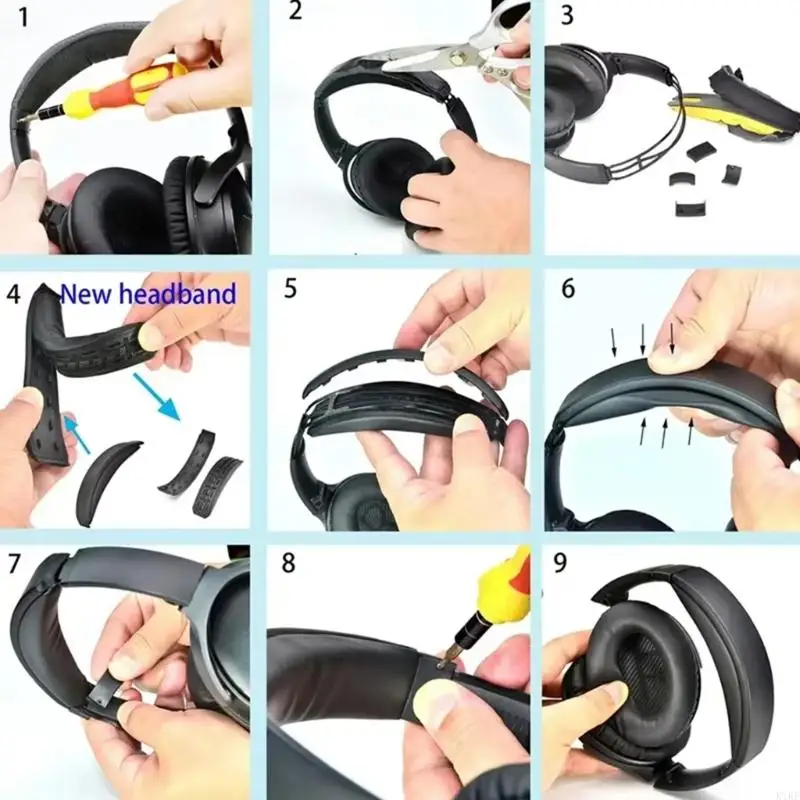 Cojín de diadema para Bose QC35 y QC45 duradero y cómodo - imagen 2
