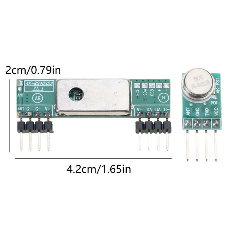 Módulo transmisor receptor RF superheterodino para MCU - imagen 3