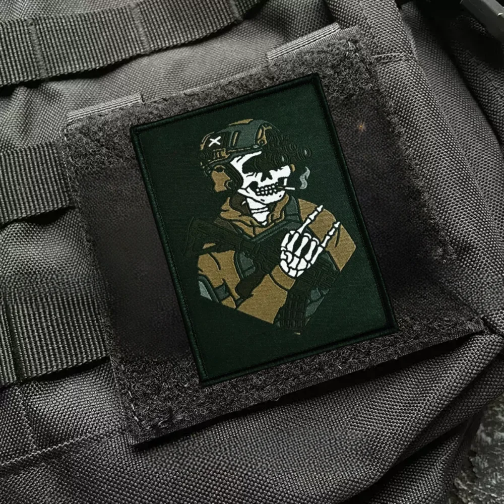 Parches tejidos con insignia de moral Task Force Doomer AK Dead Doomer, ONE7SIX TFD BCS FOG, gancho y bucle militar táctico, pegatina para mochila - imagen 5