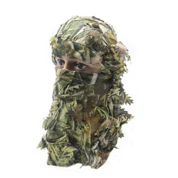 Ghillie sombrero camuflaje 3D con máscara facial – Caza táctica airsoft