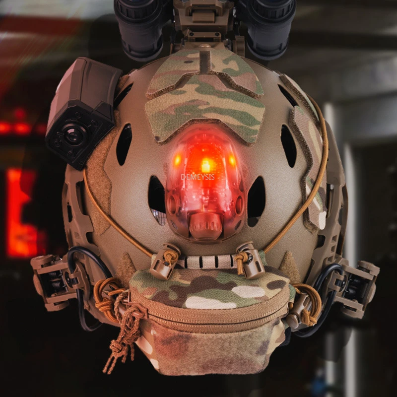 Luces de señal para casco deportivo, luz de señal de rescate, lámpara táctica para casco de caza, luces estroboscópicas rojas/verdes/azules/blancas/IR