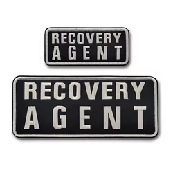 Parches de agente de recuperación, insignia de táctica militar bordada de alta calidad, banda para el brazo, chaleco táctico 3D, pegatinas grandes para el pecho