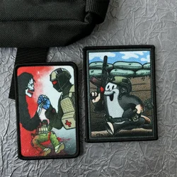 Parche militar de "Combate" para ropa, insignia de moral de operador de Mole Krtek, equipo táctico, parches de gancho y bucle, mochila