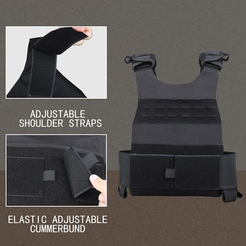 MGFLASHFORCE-chaleco táctico Airsoft de bajo perfil, portador de placa, pesca, caza, entrenamiento, chaleco ponderado - imagen 5