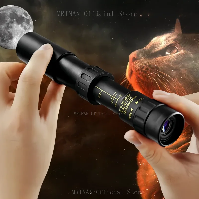 Telescopio Monocular profesional de largo alcance para caza y acampada, binoculares potentes portátiles HD 4K con Zoom 10-300x40, BAK4-Prisms - imagen 2