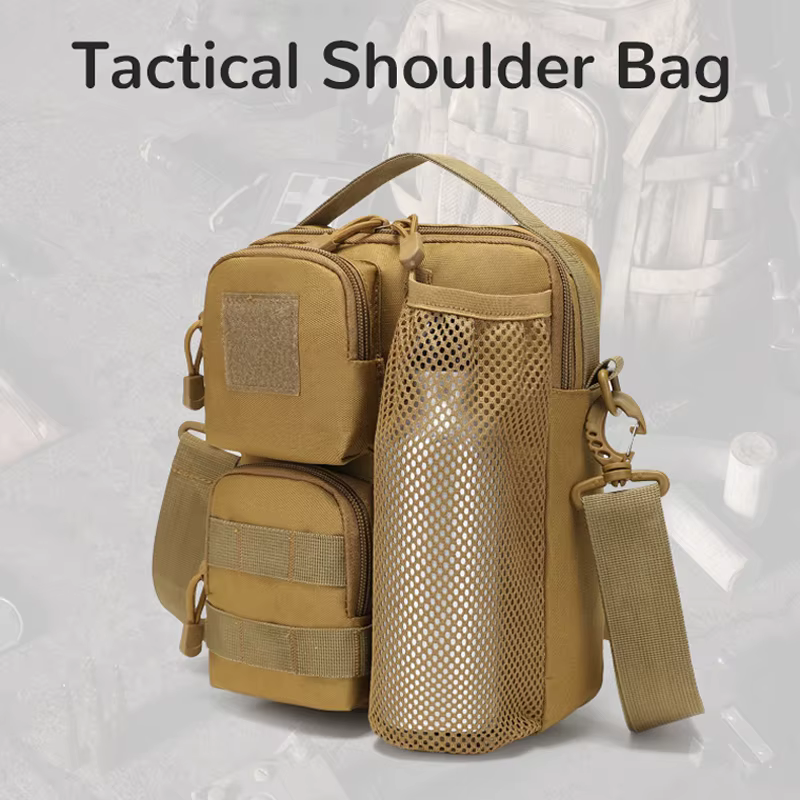 Bolsa táctica MOLLE para botella de agua con soporte hombro - imagen 5