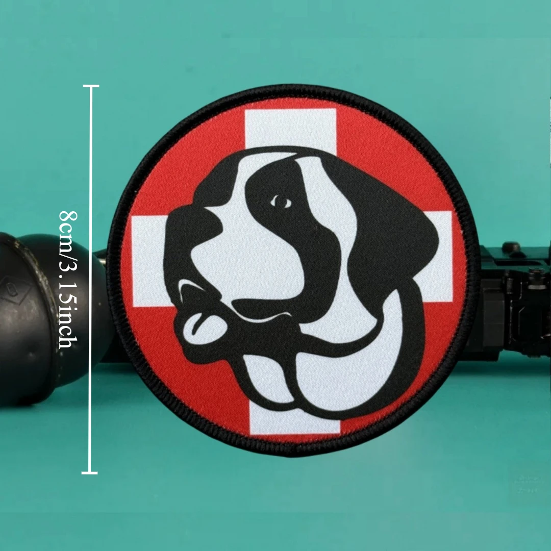 Parche táctico de moral de perro de servicio de rescate de K-9, brazalete militar, parches de gancho y bucle impresos para ropa, pegatina para mochila - imagen 2