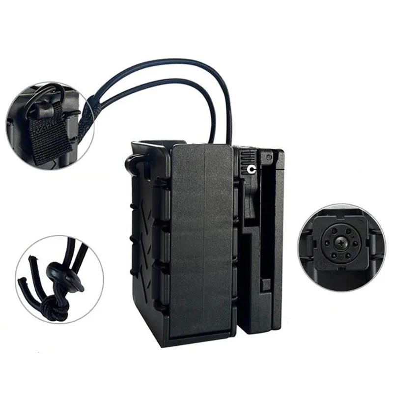 Molle-bolsa para walkie-talkie, cinturón de cintura, soporte para Radio, rotación de 360 grados, funda para interfono, bolsa para revistas, bolsa de caza - imagen 5