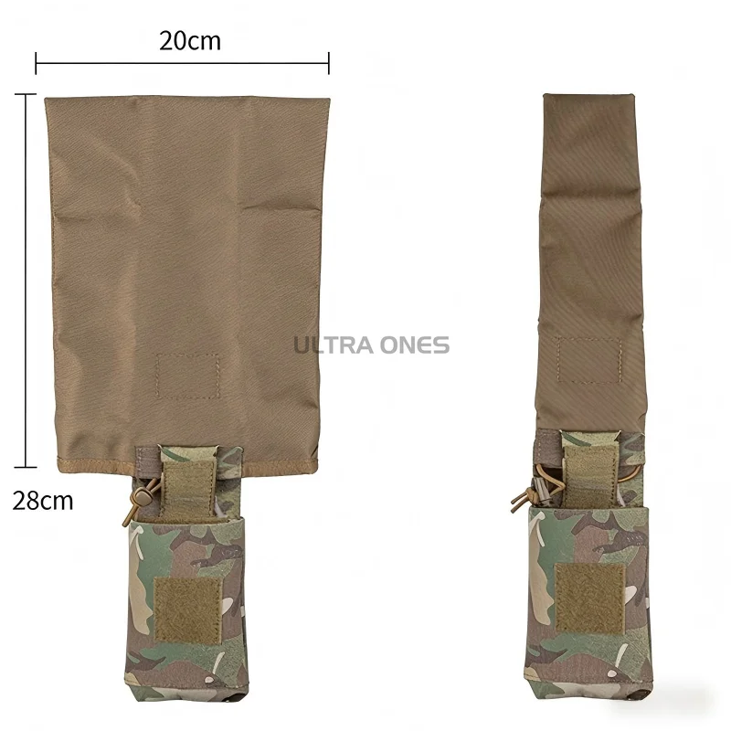 Riñoneras para caza al aire libre, bolsa táctica Molle con cordón, Hikinh, Camping, utilidad plegable, bolsa de almacenamiento de caída para reciclaje - imagen 2