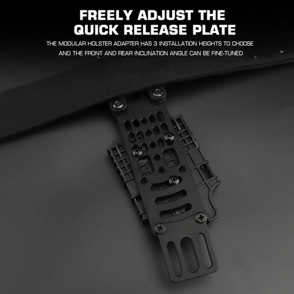 Adaptador de funda Modular táctica Compatible con plataforma QLS, funda militar de dibujo rápido para caza, banda para la pierna, accesorios Airsoft - imagen 4