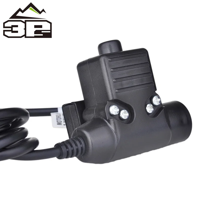 Auriculares tácticos Airsoft U94 PTT Wadsn, copia Comta para Kenwood/Midland/Motorala Walkie-Talkie BaoFeng UV-82, Cable PTT - imagen 4