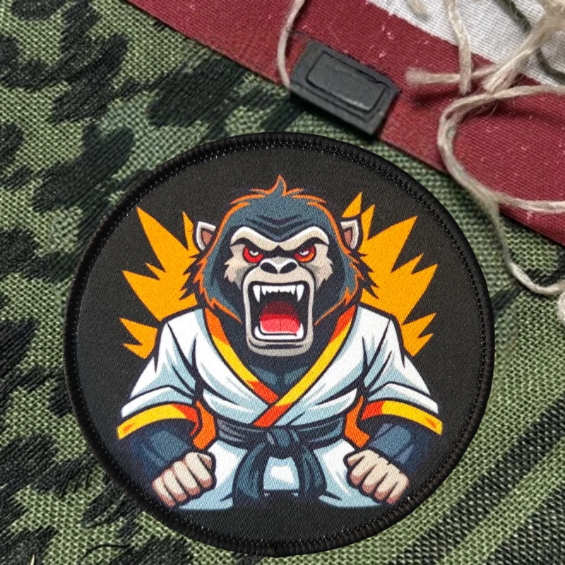 Parches de Judo con Estampado de Mono, Parches Tácticos con Gancho y Bucle para Chalecos, Gorras, Insignias de Moral, Mochilas, Pegatinas, Brazaletes para Ropa - imagen 4