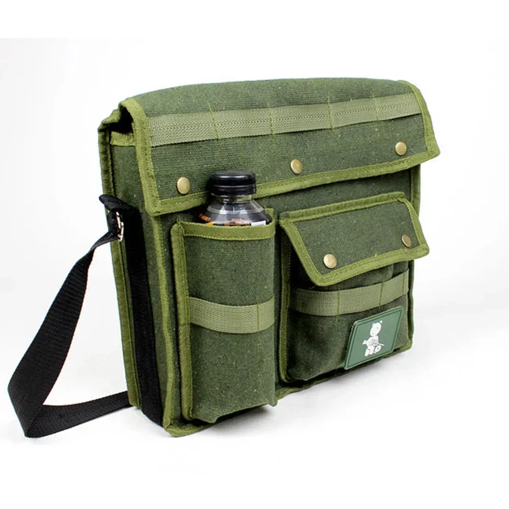 Bolsa de equipo Retro de soldados de EE. UU., caja de almacenamiento de lona multiusos, paquete de equipo táctico, WW2