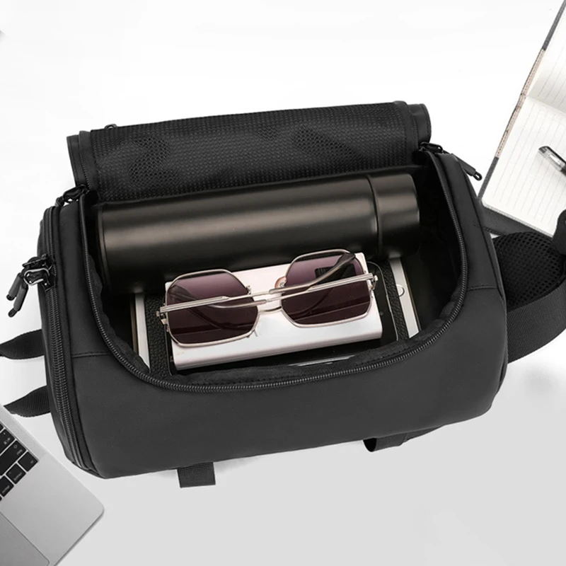 Bolso de pecho para gimnasio de negocios para hombre, bandolera para viajes al aire libre, ir al trabajo, compras, bolsos de hombro, riñonera ligera para senderismo y fin de semana - imagen 2