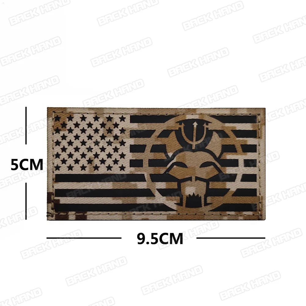 Parche de tela de camuflaje del desierto americano, insignia de identificación infrarroja, insignia de camuflaje, gancho y bucle, parche para ropa, costura milita - imagen 5