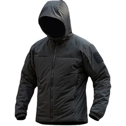 Chaqueta de algodón táctica de invierno para hombre, abrigo acolchado con capucha cálido a prueba de viento para senderismo al aire libre, chaqueta militar impermeable para campo, cortavientos
