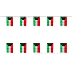 Banderines de Kuwait de poliéster para guirnalda de fiesta