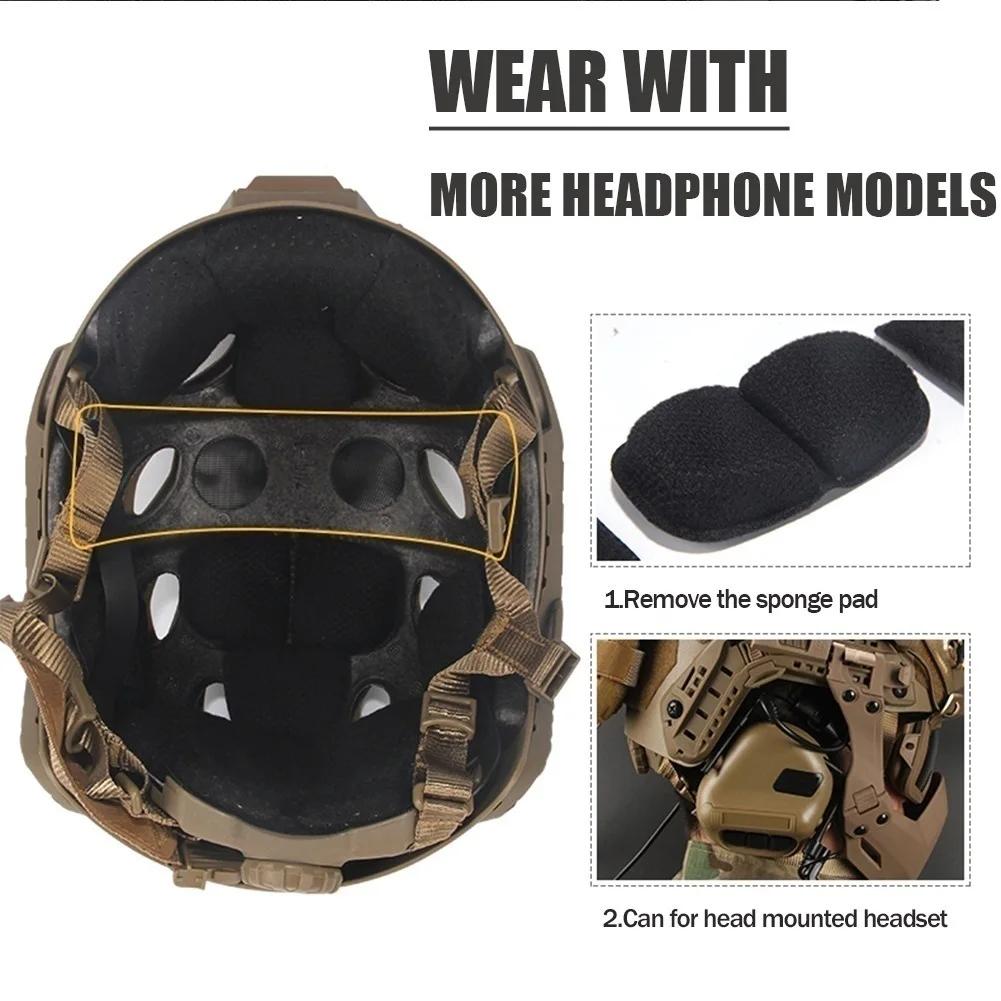 Juego de casco táctico Airsoft, cubierta de casco rápido, modelo PVS31, soporte L4G24, luz de señal de mariquita para protección de juegos de campo Cs - imagen 2