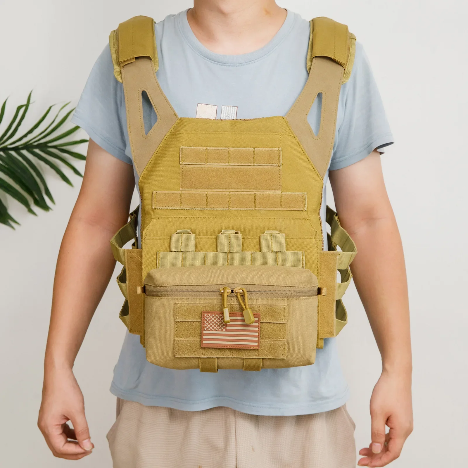 Chaleco de caza, aparejo de pecho, bolsa colgante FC JPC CPC LBT D3CR MK3 MK4, bolsa de almacenamiento portadora de placa, riñonera Abdominal Molle EDC - imagen 4