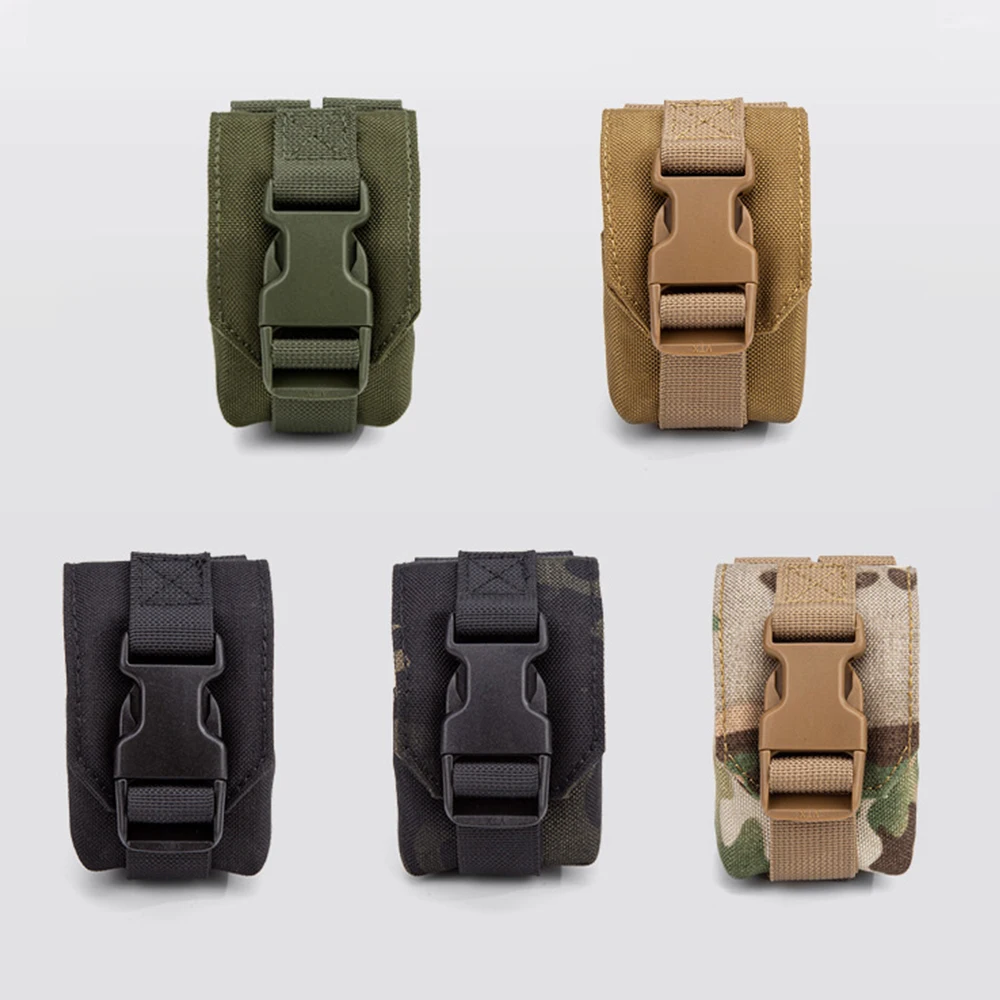 Bolsa táctica para granada Molle, bolsa para granada de un solo frag, bolsa de herramientas EDC de nailon, equipo de combate para Paintball Airsoft