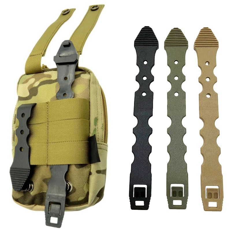 2 uds, Clip de fijación táctico, accesorio MOLLE para caza al aire libre, tira de liberación rápida para bolsa de revista, mochila, chaleco