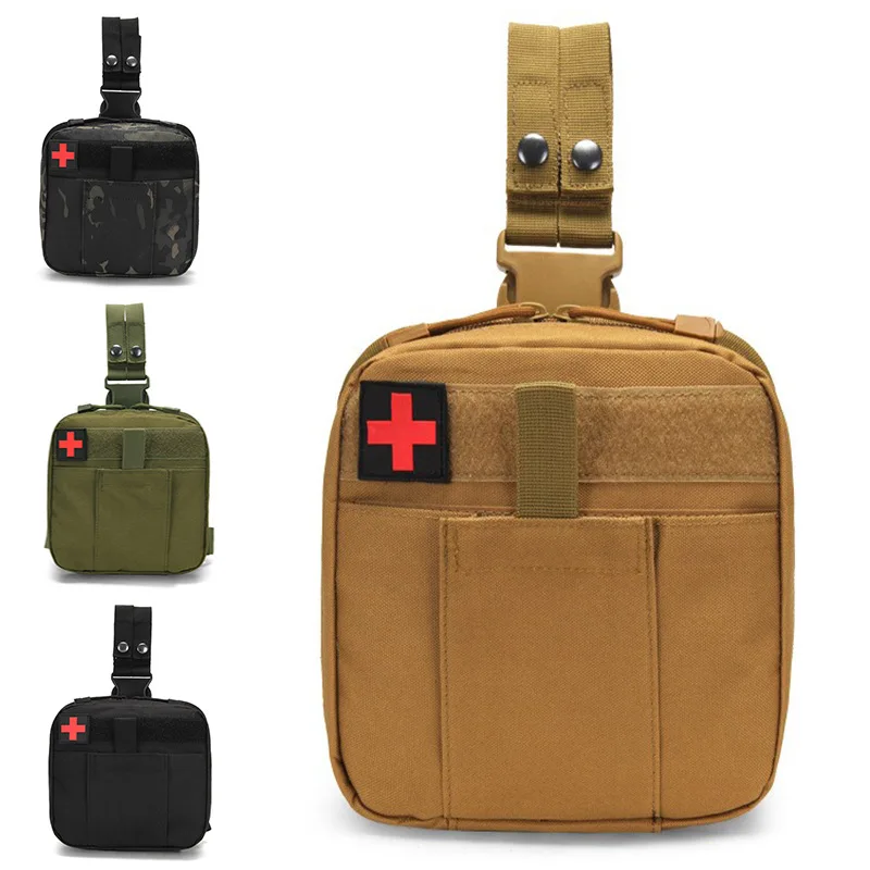 Bolsa para pierna caída, Kit médico, botiquín de primeros auxilios, paquete de muslo Molle para el lugar de trabajo, al aire libre, Camping, senderismo, bolsa de herramientas EDC - imagen 2