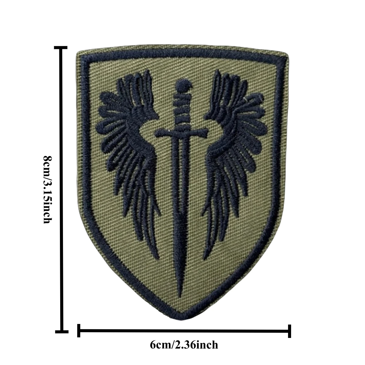 Parche táctico de espada y alas del Arcángel, parches bordados con gancho y bucle, insignia de moral, brazalete del ejército militar, pegatinas para mochila - imagen 4