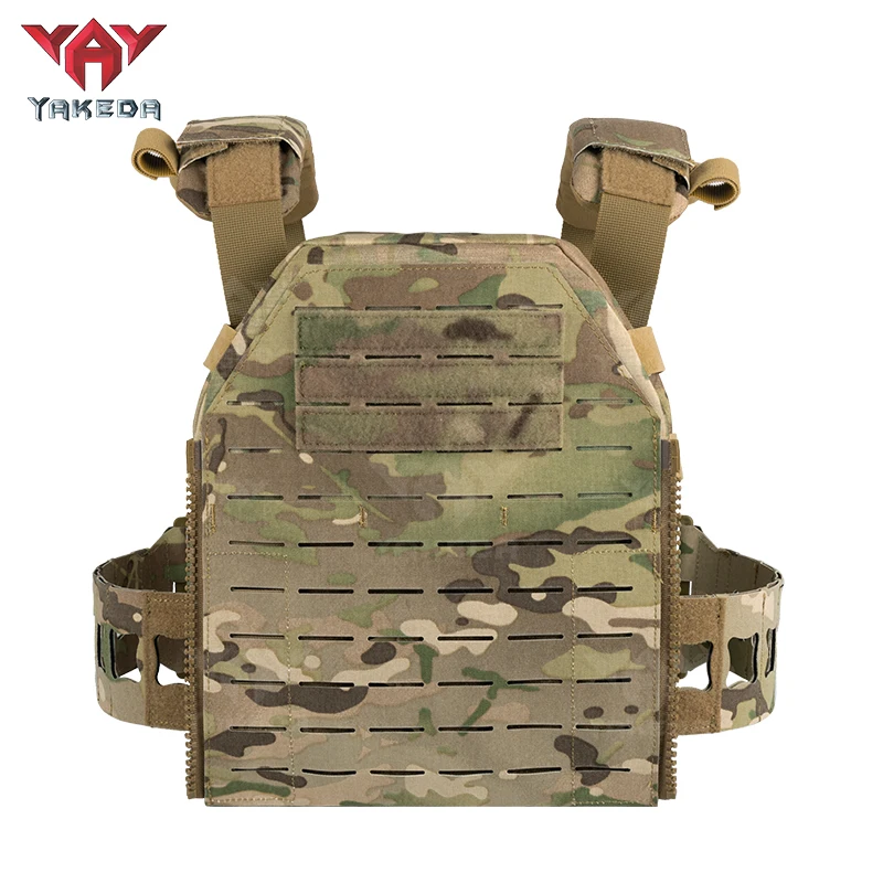 Chaleco táctico de camuflaje de nailon YAKEDA 1000D, chaleco de caza de Color CP con Molle cortado con láser para entrenamiento y equipo de defensa Personal - imagen 4