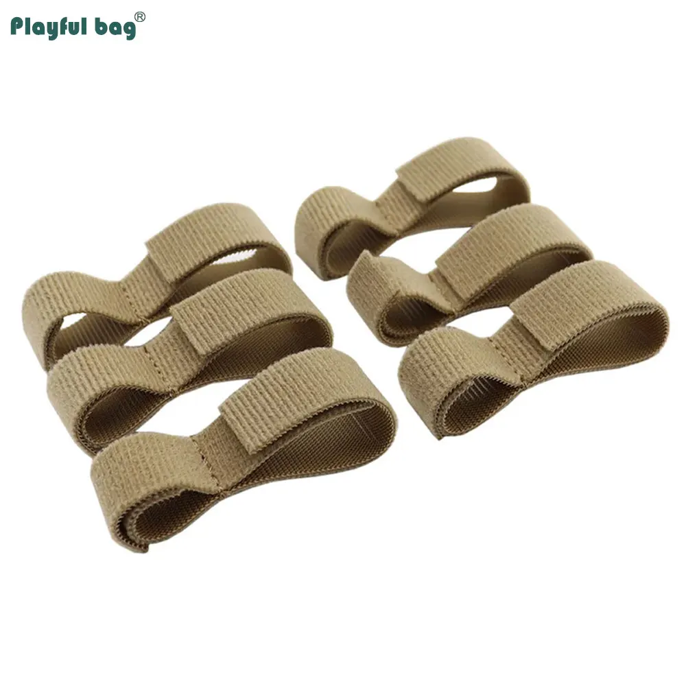 Juego de correas de accesorios para chaleco táctico para exteriores, correas de gestión de cables Molle, gestión de cables de comunicación AQB200, 6 uds. - imagen 2