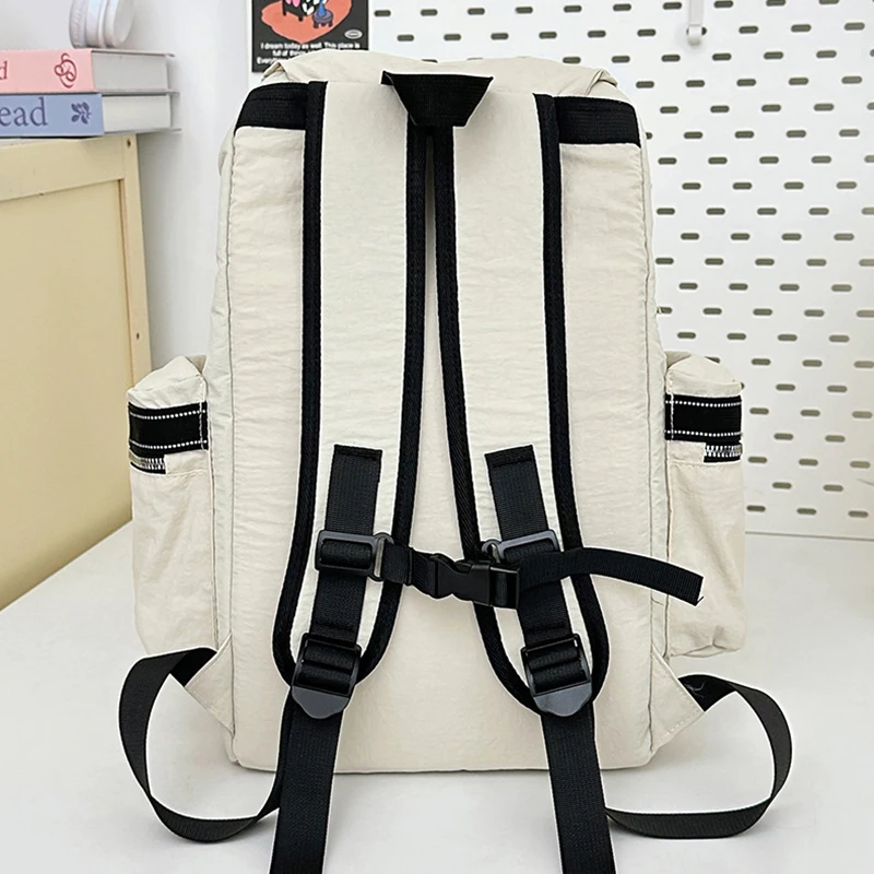 Mochila de Fitness con cordón, almacenamiento grande, para viajes, acampar al aire libre, ir al trabajo, bolsa de compras para hombres y mujeres, mochila escolar para ordenador portátil universitario - imagen 5