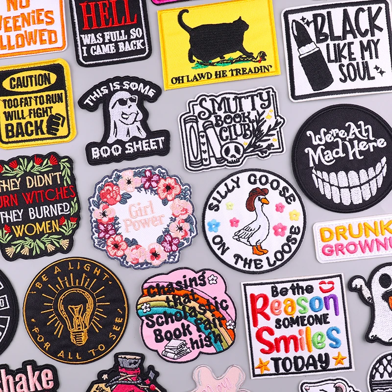 Parches para planchar con letras Girl Power para ropa, parche bordado Fusible de pato en pantalones vaqueros/sombrero, insignias de costura decorativas personales DIY