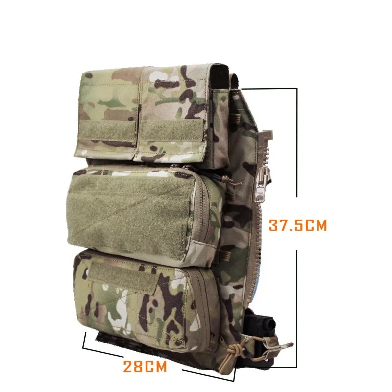 Bolsa de Panel trasero de tres capas con cremallera táctica 3,0 para chaleco CPC/AVS/JPC - imagen 5