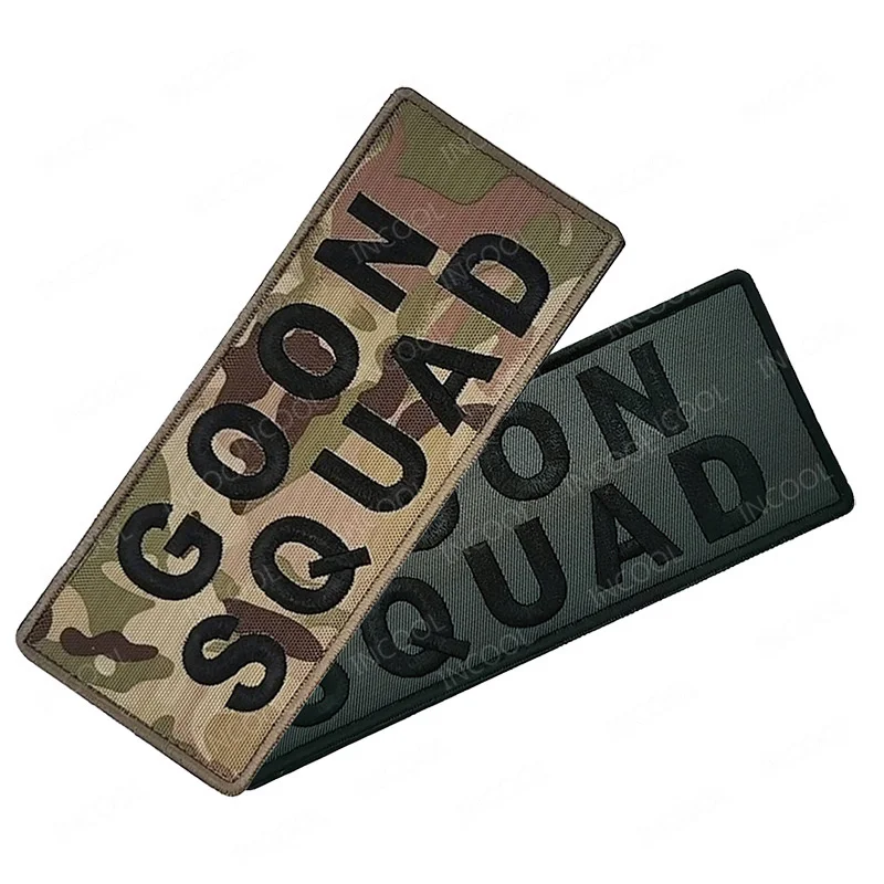 Parches bordados grandes GOON SQUAD, apliques de camuflaje, parche táctico reflectante, insignia para ropa, uniforme, chaleco, mochila - imagen 4