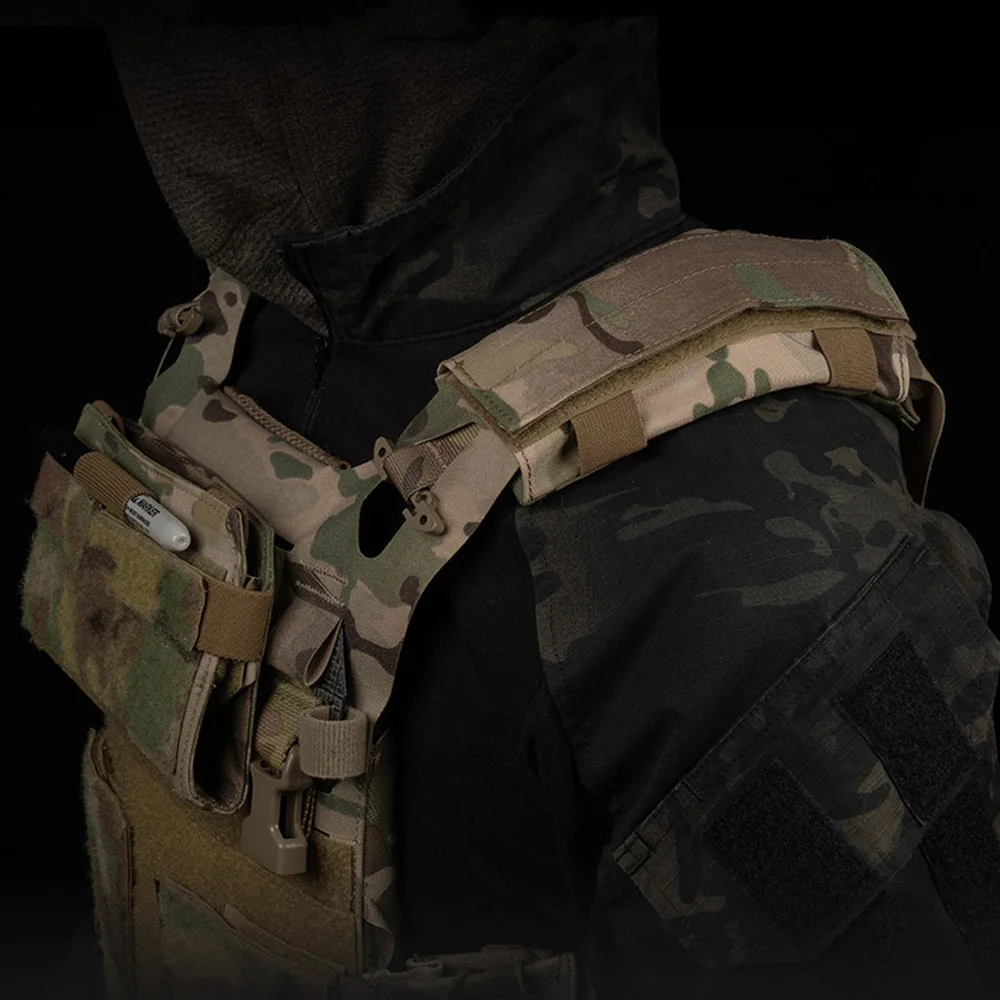 2 unids/set chaleco Universal correa de hombro almohadilla para FCPC SPC JPC V5 PC Lv119 accesorios portadores de placa táctica de caza reducir el peso - imagen 5