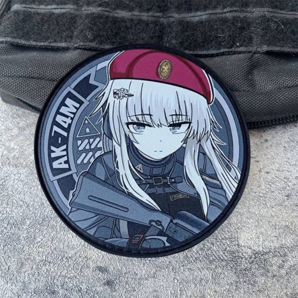 Parche de insignia de moral de primera línea para niñas, parches tácticos del ejército militar AK74M, parches de gancho y bucle impresos para ropa, pegatinas para mochila - imagen 3