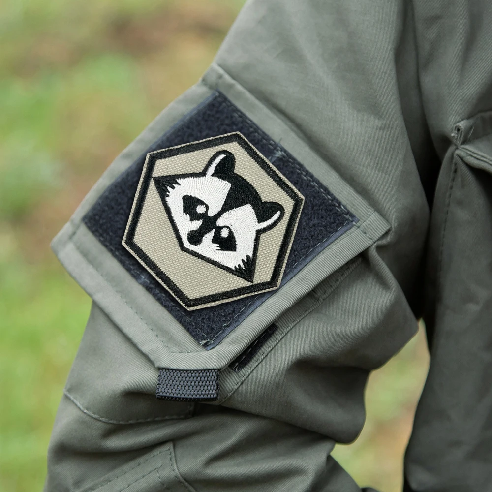 Parche táctico Beast Raccoon para ropa, insignia de moral militar, pegatinas para mochila, brazalete divertido con gancho y bucle, aplique para casco - imagen 5