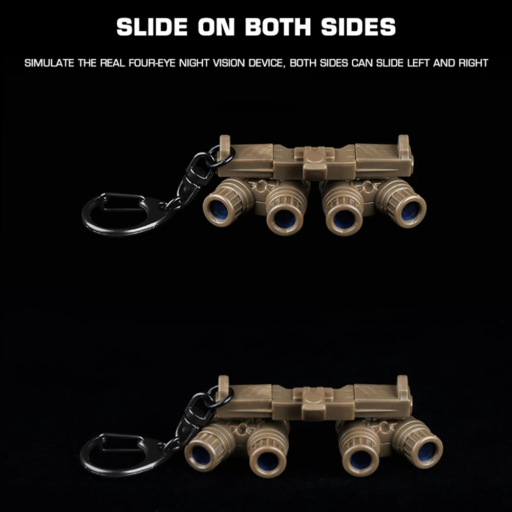 LLavero táctico NVG de visión nocturna, modelo simulado GPNVG18/PVS31 para mochila, llavero de caza, accesorios de colección de juegos Airsoft - imagen 5