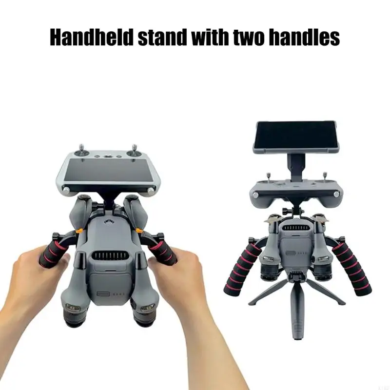 Agarre doble manija para 4Pro soporte para soporte del soporte del soporte del portátil y las agarres mano 1/4 tornillo