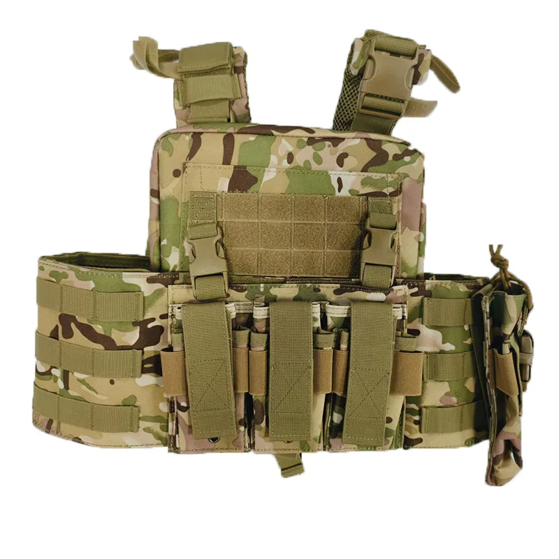Chaleco táctico portador de placa Multicam, chaleco protector multifuncional resistente al desgaste para adiestramiento al aire libre, equipo de caza - imagen 2